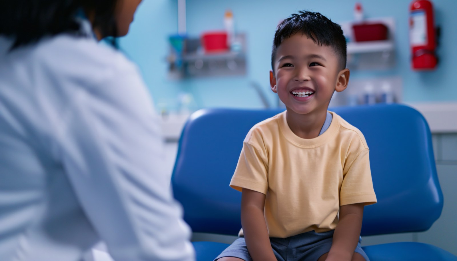 Clinician with patient